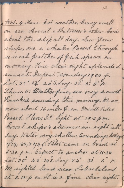04 December 1889 journal entry